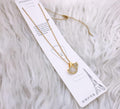 Gold Plated Stainless Steel Pendant with Artificial Stone