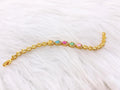 Adjustable Gold Tones Real Stone Bracelet for Women