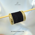 Black Double Karra 2 Dozen Bangles Set