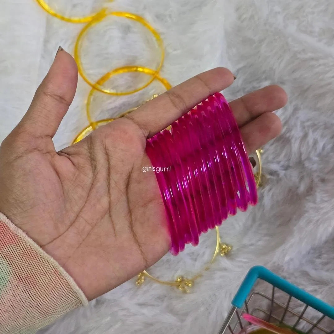 Trending Glass Jelly Bangles Imported