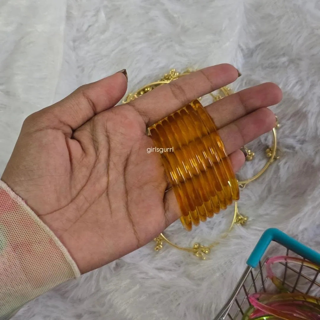 Trending Glass Jelly Bangles Imported