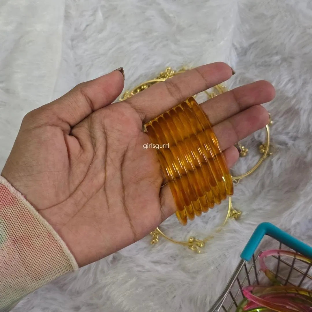 Trending Glass Jelly Bangles Imported
