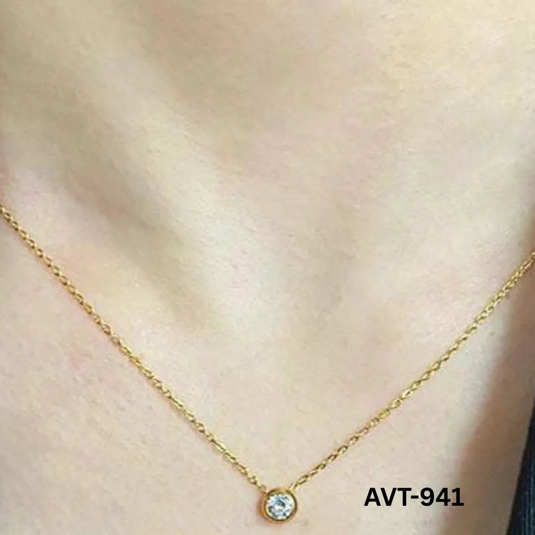 Women Single Pearl Alloy Necklace Golden Silver Daily Wear