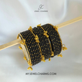 Black dotted Golden Viral Kashmiri Bangles