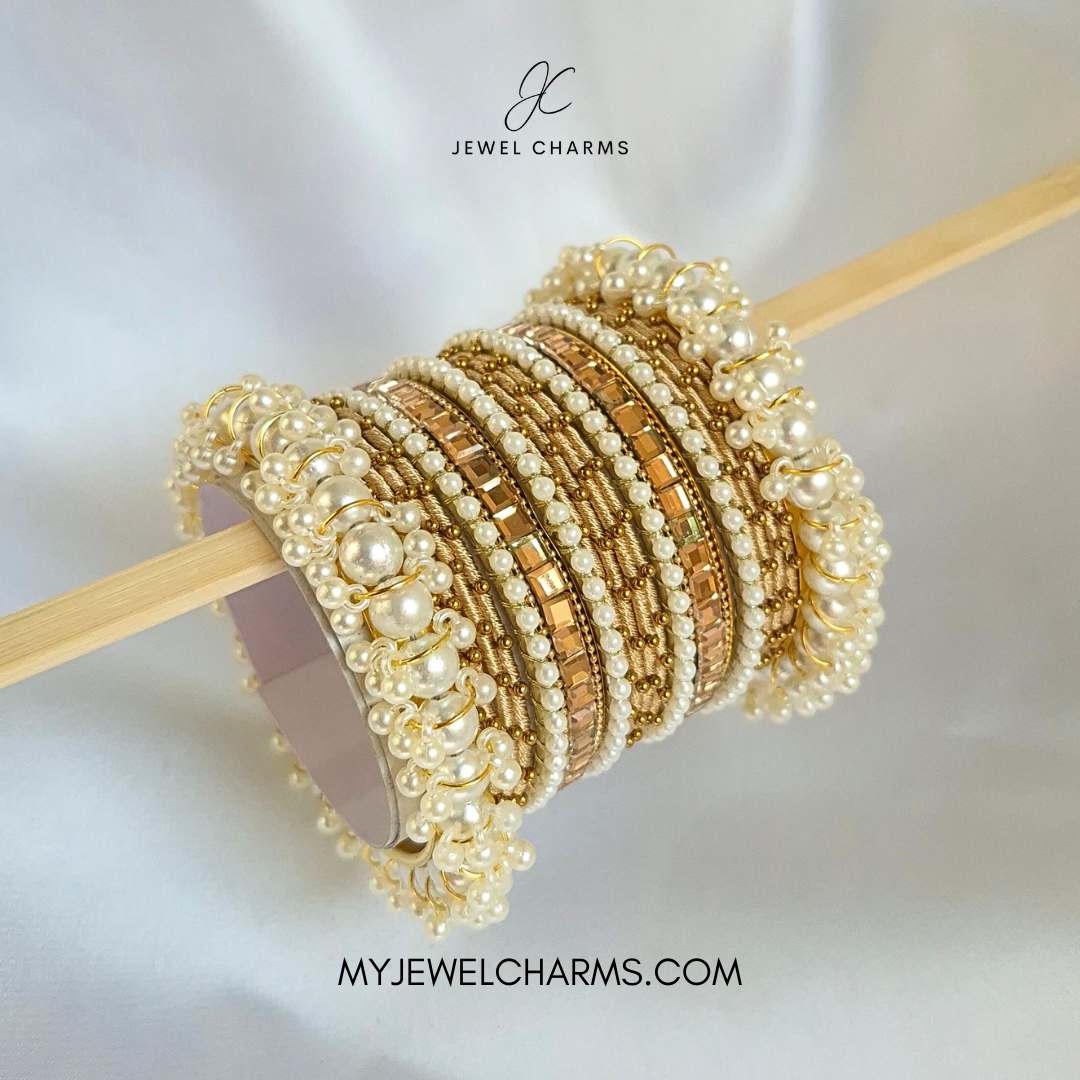 Golden Karra Vaganza Bangles Set