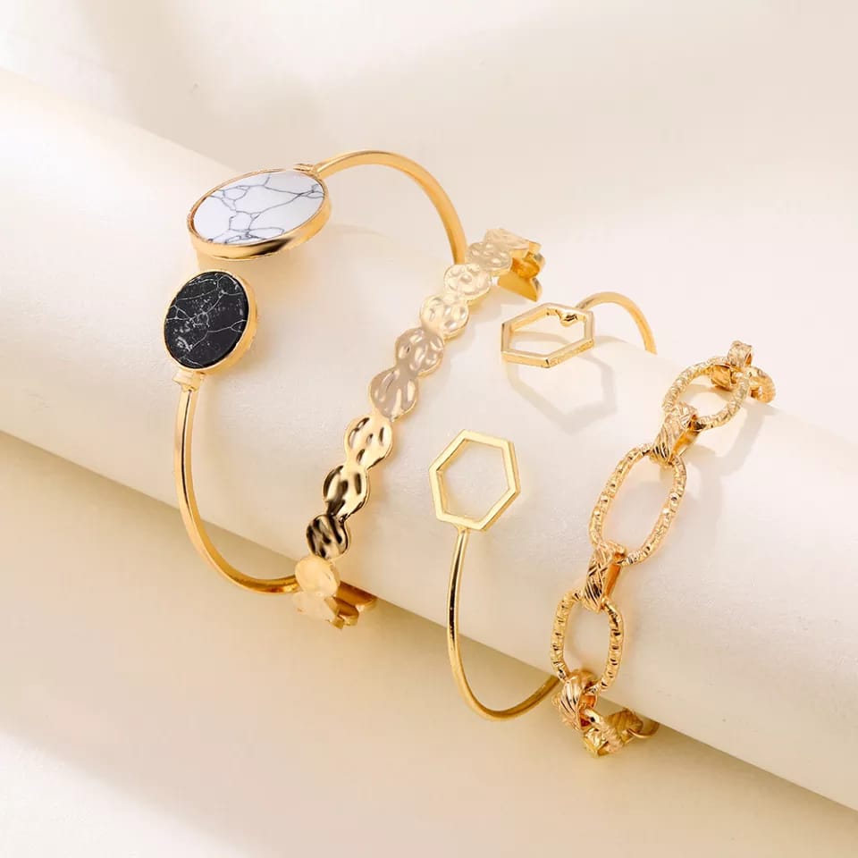 4 piece Marble Bracelet Set JCB 01