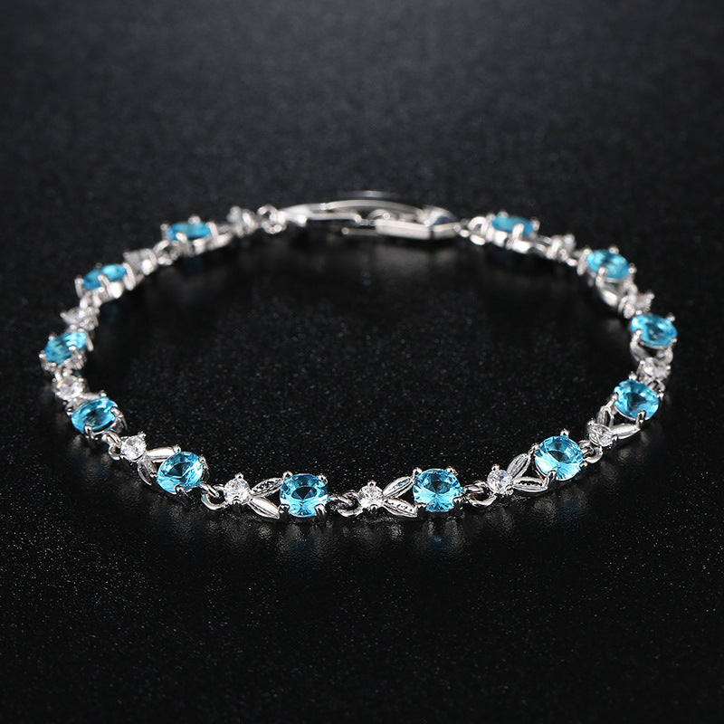 Multicolored Gemstone Bracelet for Women with Gold Plating