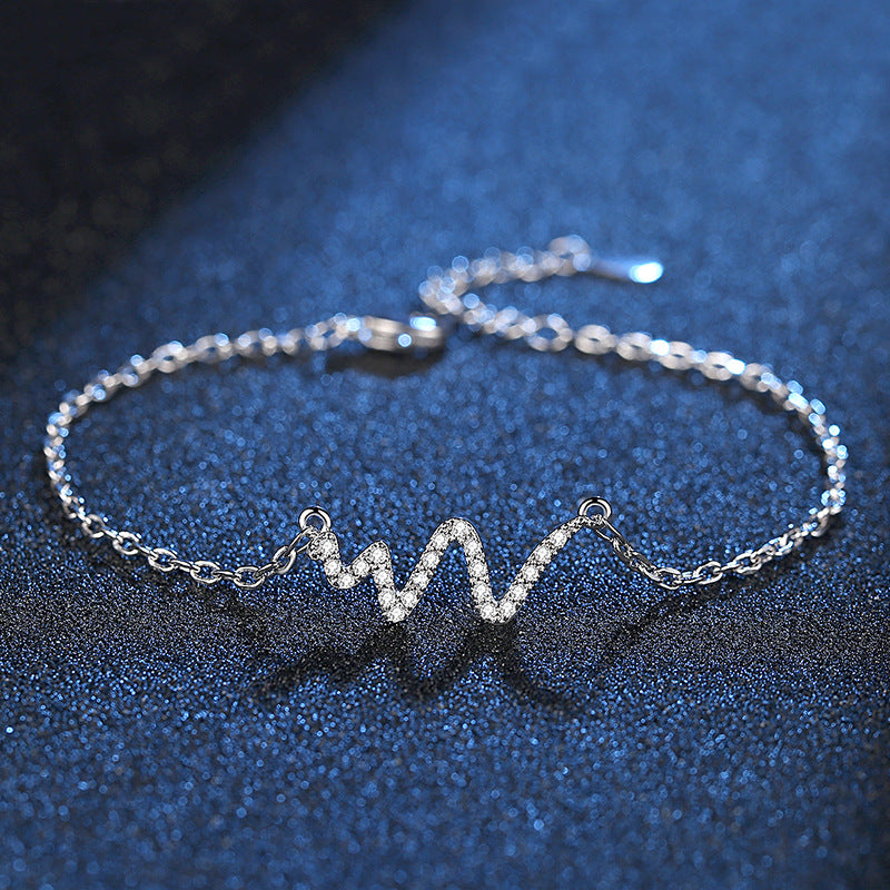 Elegant ECG Design Bracelet for Women 4.9