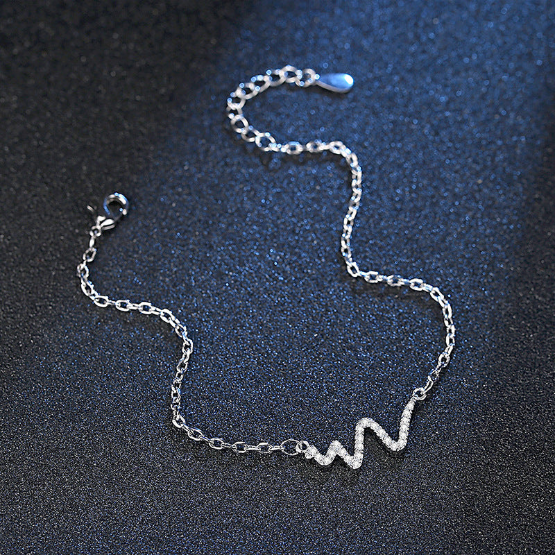 Elegant ECG Design Bracelet for Women 4.9