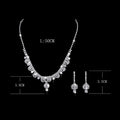 Branded Bridal Jewelry Set with Necklace Earrings Bracelet