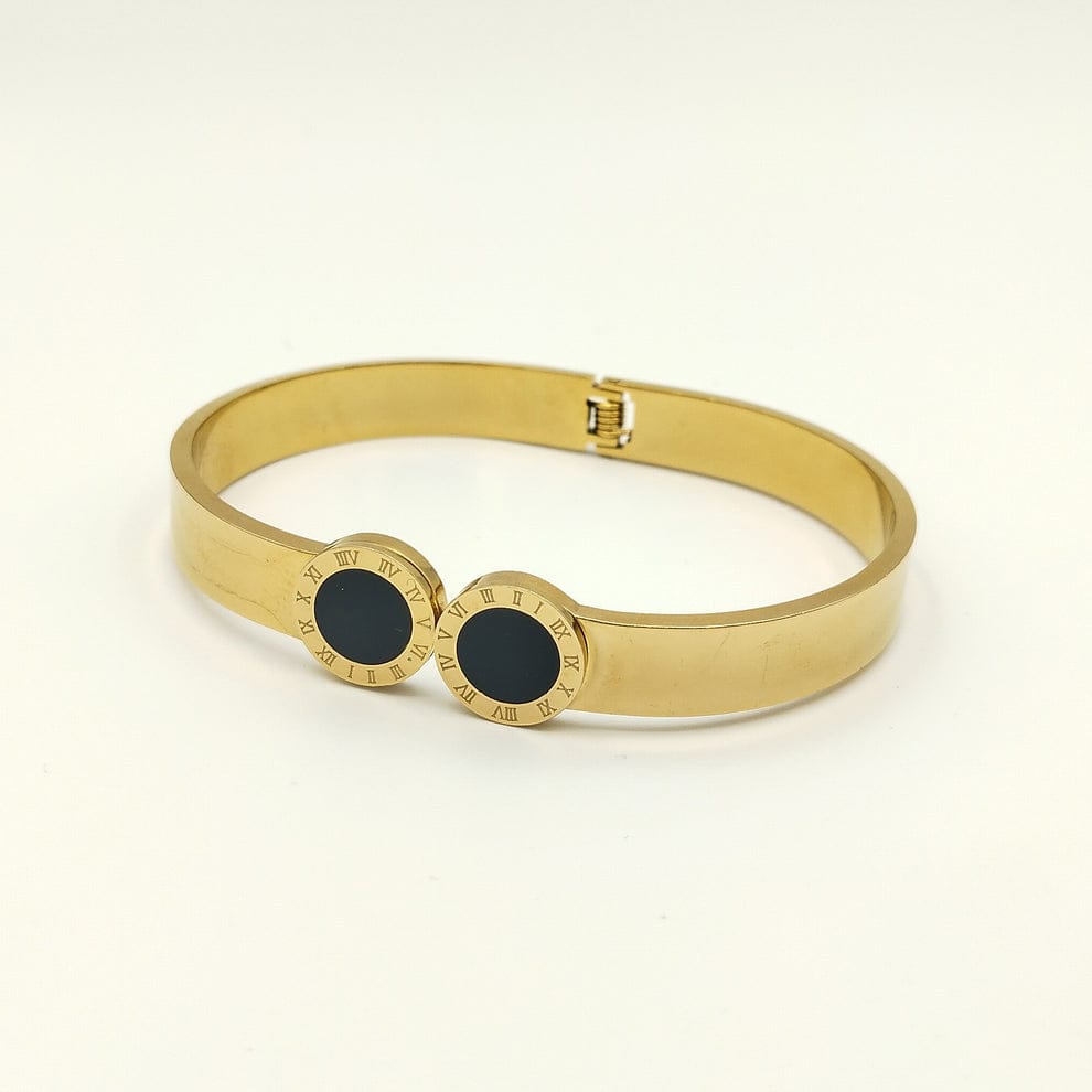 Black stone Roman counting bracelet